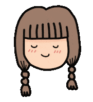 koopphy cute girl face emotional Sticker