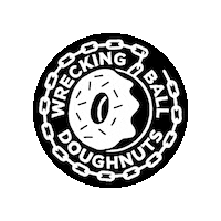 wreckingballdoughnuts dundee wrecking ball doughnuts wreckingballdoughnuts dundee doughnuts Sticker