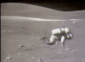 Moon Landing Astronaut GIF by MOODMAN