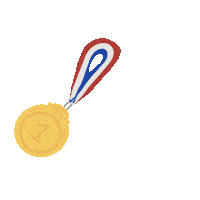 Gold Win Sticker
