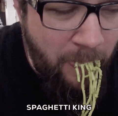spaghetti king GIF by David