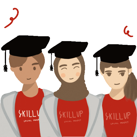 Action Graduation Sticker