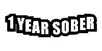 SoberBizBabe 1 year sober Sticker