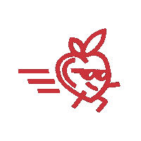 Peach Running Sticker by Atlanta Track Club