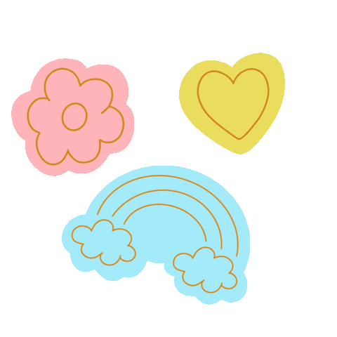 AmoFofurices giphyupload heart rainbow sweet Sticker