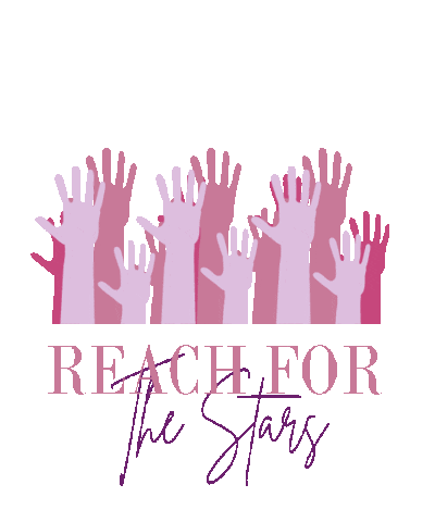 Hand Raise Reach For The Stars Sticker by Star Launches Boutique