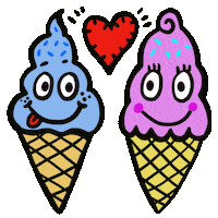 Ice Cream Love Sticker by Jelene