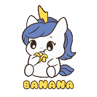 Banana Eat Sticker by Brave Unicorn