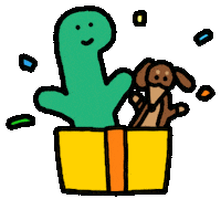 Party Dog Sticker by Joguman Studio