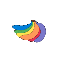 littledrill rainbow pride fruit banana Sticker