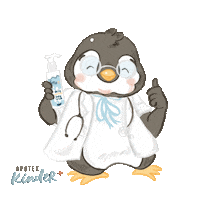 Penguin Check Up Sticker by Apotek Kinder by Michael Kasenda