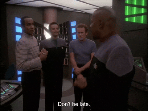 Dont Be Late Star Trek GIF by Goldmaster