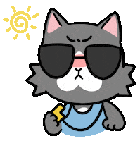 Angry Cat Sticker by Ai and Aiko