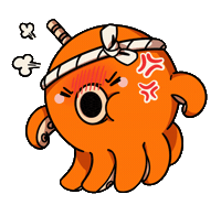 Angry Takoyaki Sticker