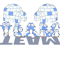 Huddle Up Lets Go Sticker by Pudgy Penguins