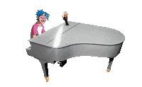 Elton John 2D Sticker by Gorillaz