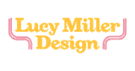 lucymillerdesign logo design logo lucy miller design Sticker