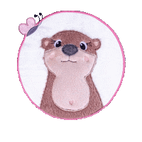 ginihouse3 otter embroidery embroiderydesign stickdatei Sticker