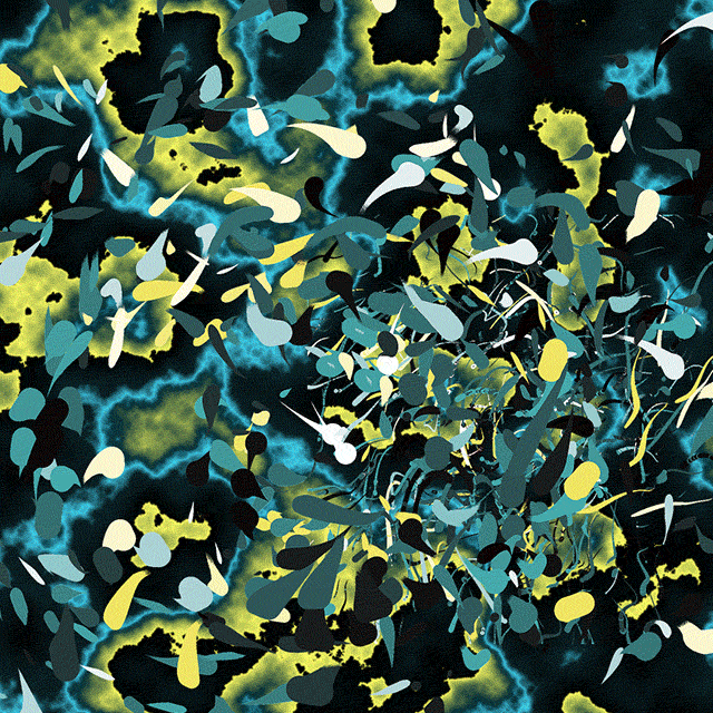 xponentialdesign loop psychedelic yellow abstract GIF