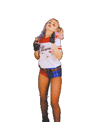 Harley Quinn Girl Sticker by Dirndllove