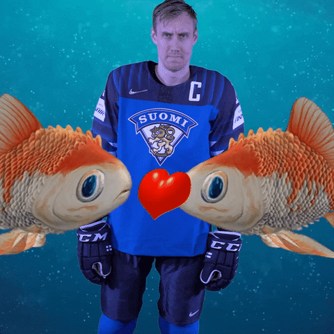 IIHFHockey love heart kiss kisses GIF