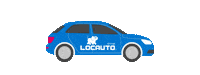 locautorent love travel car driving Sticker