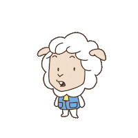 chaknums kawaii shy sheep embarrassed Sticker