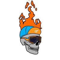Illustration Fire Sticker