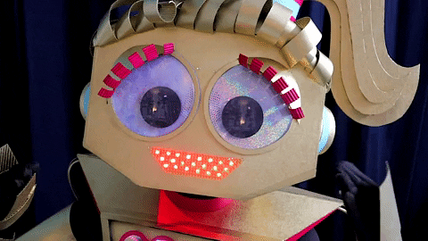 TechnoChic giphyupload robot talking robots GIF