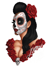 Day Of The Dead Makeup Sticker by Lethal Threat