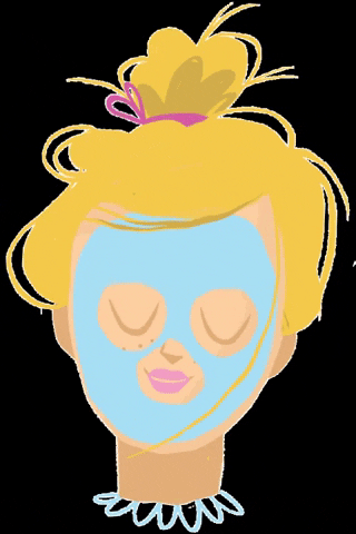 FullMellow giphygifmaker selfcare facemask spaday GIF