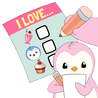 I Love Yes Sticker by Pudgy Penguins
