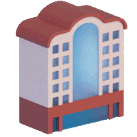 gccompany 3d vacation hotel resort Sticker