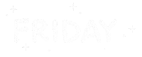 Days Of The Week White Sparkles Sticker