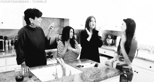 black and white clapping GIF