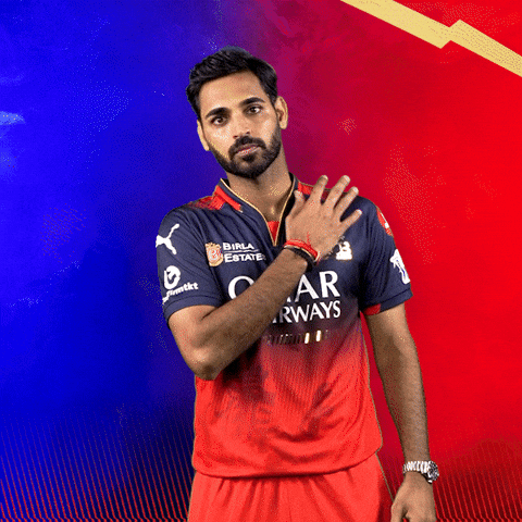 Happy Bhuvneshwar Kumar GIF by Royal Challengers Bengaluru