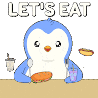 Bubble Tea Eating Sticker by Pudgy Penguins