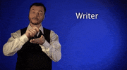 sign language writer GIF by Sign with Robert