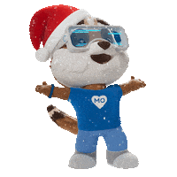 Christmas Meerkat Sticker by TIMOCOM