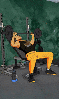 Bench Press Fitness GIF by Camel Dad