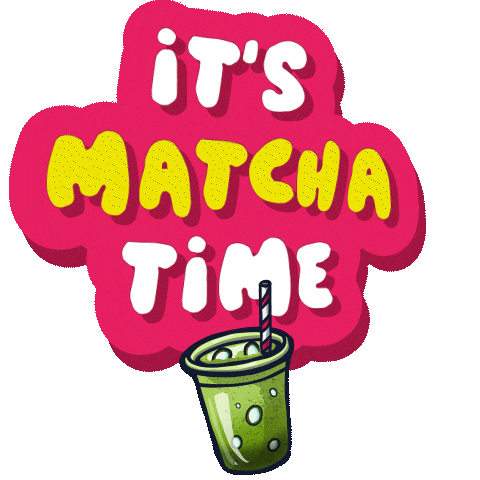 Green Tea Time Sticker