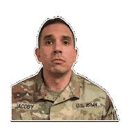 Surprised Army Guard Sticker