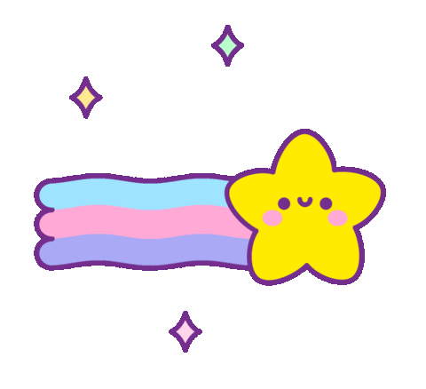 Flying Shooting Star Sticker by Nataliia Manych