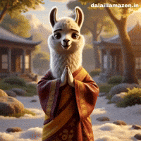 dalaillamazen animation cartoon peace character GIF