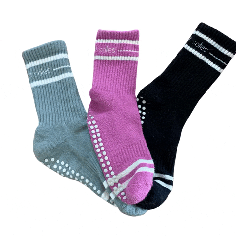 GSsocial giphygifmaker happy feet grip socks barre socks GIF