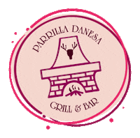 Parrilla-Danesa love orange friendship restaurante Sticker