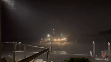 Strong Wind and Rain Whip Santa Cruz Harbor as Deadly Storms Grip California