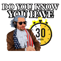 30 Minutes Times Running Out Sticker