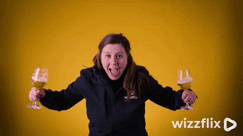 Wizzflix_ giphyupload drink beer yellow GIF