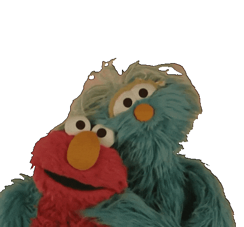 Friends Kiss Sticker by Sesame Street